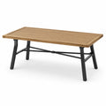 Stół ogrodowy z drewna teak i metalu, 150x90x75 cm