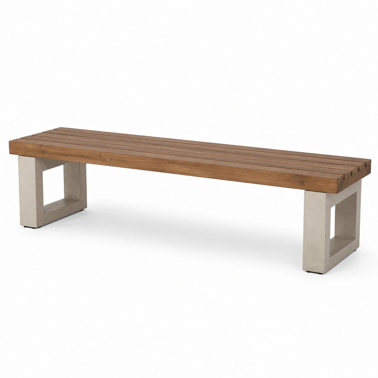 Ławka ogrodowa drewniana z nogami betonowymi 180 cm