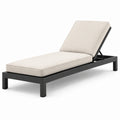 Leżak metalowy z regulowanym oparciem beżowy 200x70x30 cm