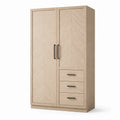 Kleiderschrank aus Holz mit 2 Türen und 3 Schubladen