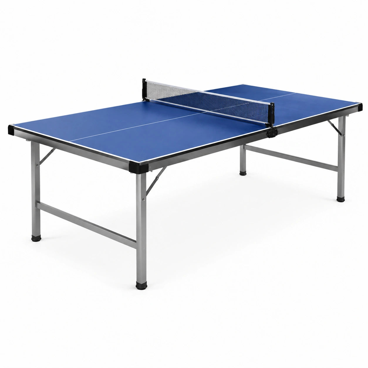 Stół do tenisa stołowego składany niebieski MDF stalowy 274x152x76 cm